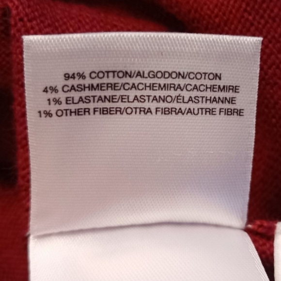 NWT Anne Klein wine color cotton and cashmere blend pleated sleeve sweater - Picture 11 of 11